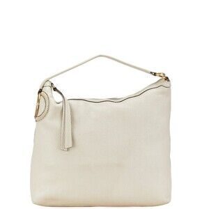 Gucci Interlocking GG Hobo Shoulder Bag Ivory White Leather